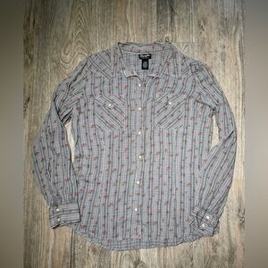 Wrangler Retro Pearl Snap- SZ: Large